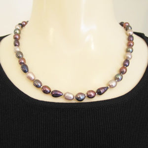 Pearl Necklace-Natural Varied Colors-18" Strand